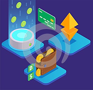 Web 3.0 Technology Isometric Concept