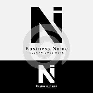 N, I, NI letter Logo Design. Alphabet NI initial logo vector Illustration photo