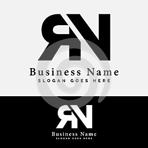 R, N, RN letter Logo Design. Alphabet RN initial logo vector Illustration photo