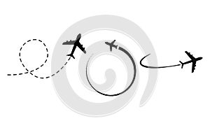 set of airline or airplane icon