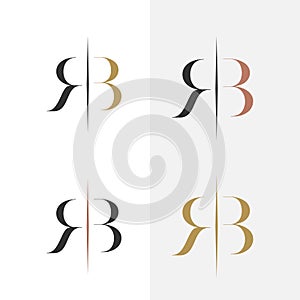 rb letter monogram logo design