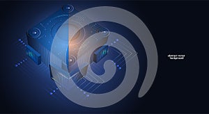 Futuristic abstract technological background.