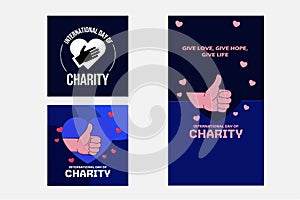 Charity Banner with Helping Hand Design: Unite for a Common Cause
