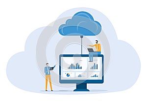business technology cloud computing service concept