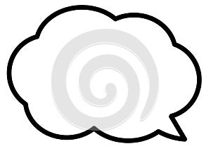 Simple comic speech bubble speech bubble cloud shape