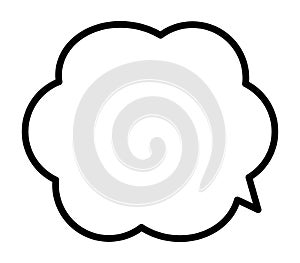 Simple comic speech bubble speech bubble cloud shape