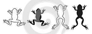 Frog silhouette. Abstract frog on white background