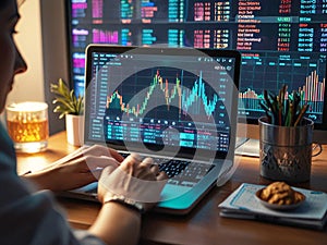 Financial data in screen display in financial industry