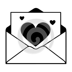 Best Valentine\'s Day Love Letter Vector illustration, silhouette photo