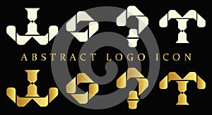 Modern abstract logo icon set elegant and minimalist designs