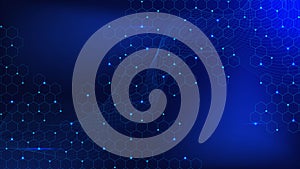 Abstract hexagonal pattern with wave flow. Geometric design for medical