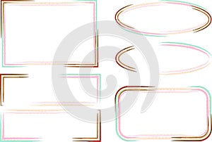 colorful original art frames set