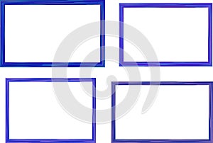 blue pattern colorful rectangular frames set