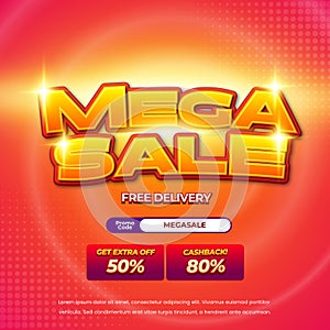 Mega Sale Shopping Promotion Banner