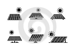 Solar Panel Icons set. Editable vector icon. Perfect for web and app interfaces