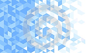 Blue grid mosaic background. Blue low poly texture wallpaper background. triangle geometrical background. polygon pattern