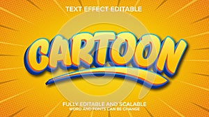 3d text effect cartoon vector editable