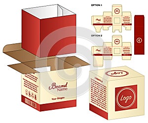 Printable Packaging Box Dieline Template