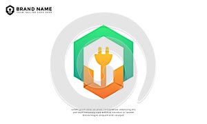 Hexagon Power Plug Logo