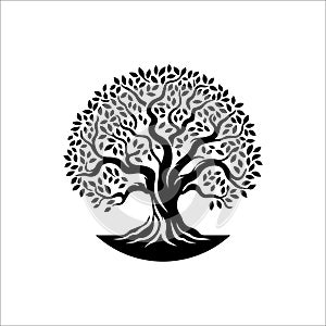 best banyan tree silhouette vector illustration