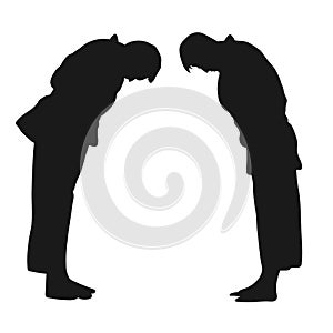Karate fighter Silhouettes.