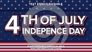 american independence day text effect editable