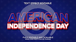 american independence day text effect editable