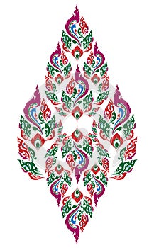 Multi Colored Thai art Drop Design