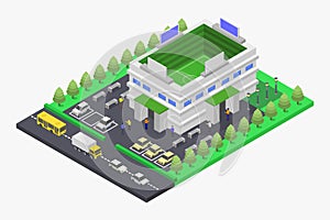 Isometric stadium in vector