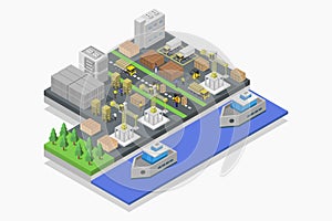 Illustrated isometric port