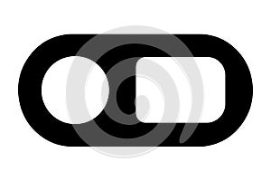 Black Toggle Switch Icon: On Off Button Graphic Design Element