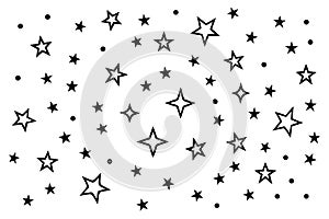 Dense Starfield on White Background â Bright Cosmic Space Texture
