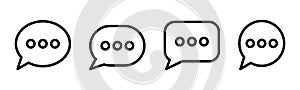 Chat Bubble Icons (Outline)