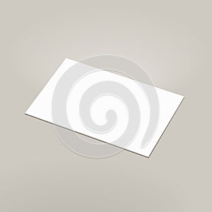 Vector paper card with shadow.