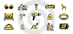 Set of Vector Icons - Lifestyle, Business, and Nature