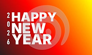 2026 Happy New Year Gradient Poster â Bright Celebration Graphic