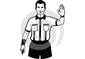 Soccer Referee Line Art Illustration
