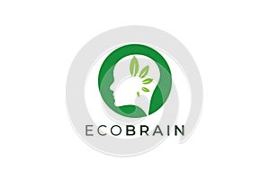 Modern Eco Brain Logo for Sustainable Innovation and Clean Tech Identity