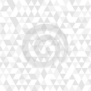 White triangular mosaic abstract seamless pattern. vector gray triangular mosaic pattern. geometric polygonal background