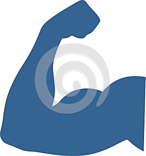 Strong Arm Muscle Flex Icon â Power, Strength and Fitness Symbol Vector