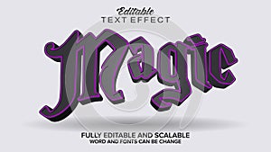 magic text effect 3d style vector editable