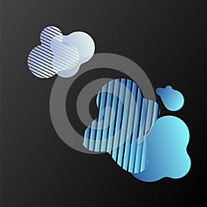 Abstract gray gradient background with color textural elements. vector