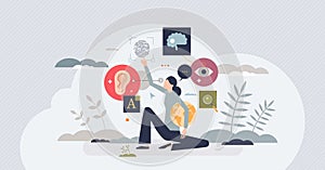 Web accessibility and easy online browsing assistance tiny person concept