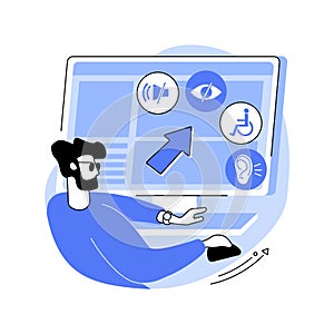 Web accessibility program abstract concept vector illustration.