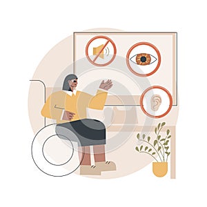 Web accessibility program abstract concept vector illustration.