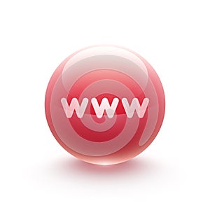 Web address icon sphere