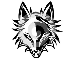 Web aggressive wolves illustration vector