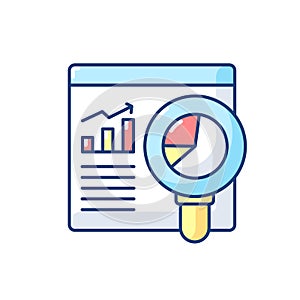 Web analyst RGB color icon