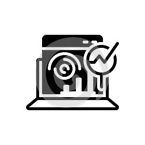 Black solid icon for Web Analytics, optimization and statistics