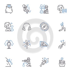 Web analytics line icons collection. Traffic, Behavior, Conversions, Engagement, Metrics, Insights, Data vector and